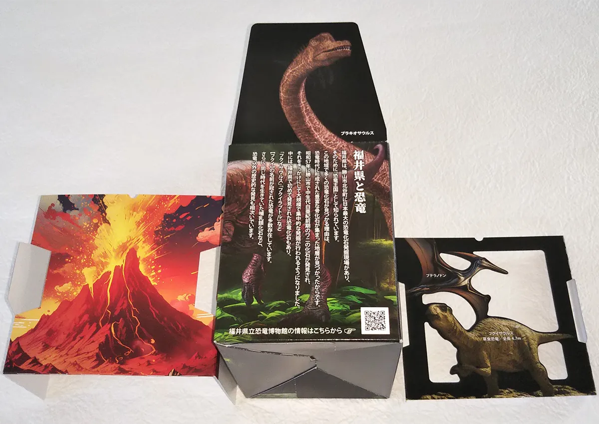 福井の恐竜等をデザインした3層立体箱（昆布製品詰合せ）販売による恐竜王国福井の魅力PR